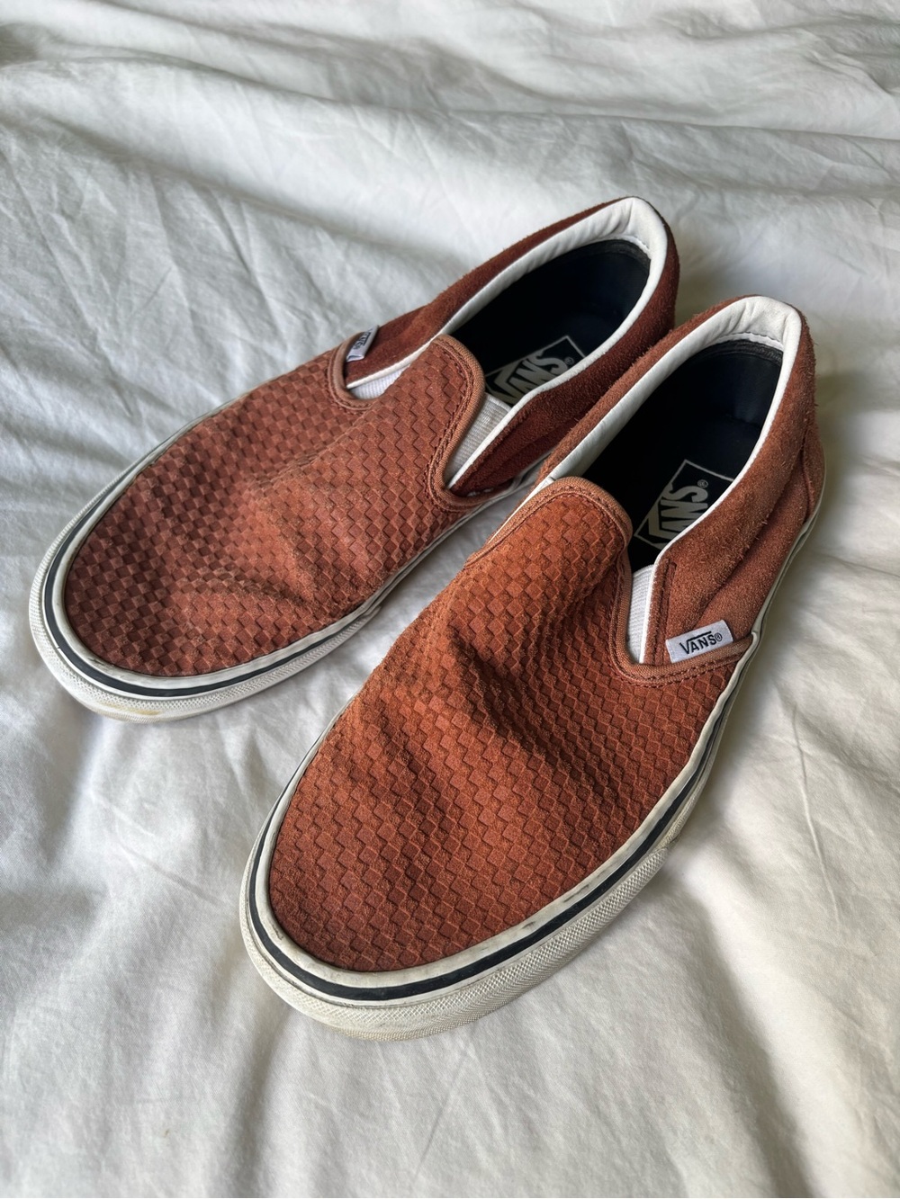 Vans Slip-On in Burnt Orange Suede